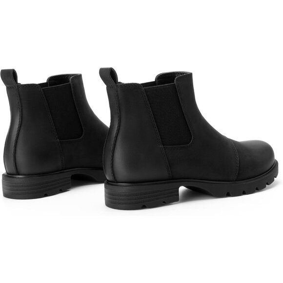 Chic Women's Chelsea Boots - Low Heel Slip-On Ankle Booties in Black, Size 8.5 - Picture 4 of 6